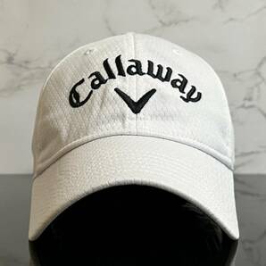 【未使用品】66E★Callaway Golf キャロウェイ ゴルフ キャップ 帽子 CAP 上品で高級感のあるホワイトのポリエステル素材♪《FREEサイズ》の画像2