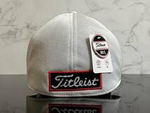 【未使用品】65E★Titleist タイトリスト ゴルフ キャップ 帽子 CAP 上品で高級感のあるホワイトにシリーズロゴとFJロゴ♪《M/L サイズ》_画像7