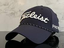 【未使用品】76A★Titleist タイトリスト ゴルフ キャップ 帽子 CAP 上品で高級感のあるネイビーにシリーズロゴとFJロゴ♪《FREEサイズ》_画像3