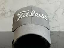 【未使用品】66C 上品★Titleist タイトリスト ゴルフ キャップ 帽子 CAP 上品で高級感のあるグレーにシリーズロゴとFJロゴ《FREEサイズ》_画像2