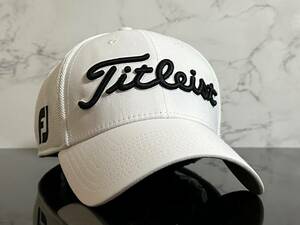 【未使用品】65E★Titleist タイトリスト ゴルフ キャップ 帽子 CAP 上品で高級感のあるホワイトにシリーズロゴとFJロゴ♪《M/L サイズ》