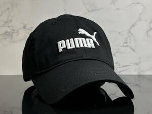 [ не использовался товар ]222KE прохладный *PUMA Puma колпак шляпа CAP вентилятор тоже милый прохладный . черный. хлопок материалы . белый Logo {FREE размер }