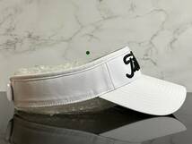 【未使用品】369K★Titleist タイトリスト ゴルフ サンバイザー キャップ 帽子 上品で高級感のあるホワイトにシリーズロゴ《FREEサイズ》_画像4