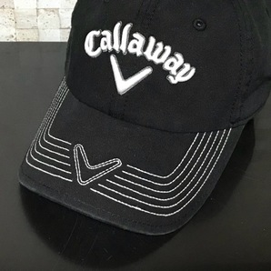 【未使用品】52B クール★Callaway Golf キャロウェイ ゴルフ キャップ 帽子 CAP クールなブラックのコットン素材！《FREEサイズ》の画像5