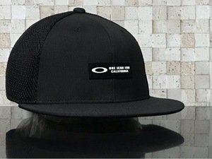 [ unused goods ]115JE*OAKLEY Oacley Flat cap cushion mesh material . polyester material . black badge!{FREE size }