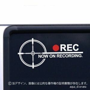 ドライブレコーダー/ドラレコ録画中ステッカー:サイトTYPE1横WH karinモーター