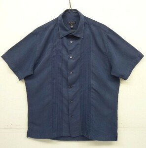 ヴィンテージ VAN HEUSEN ヴァンヒューゼン レーヨン/ポリ 半袖 ボックスシャツ ネイビー VINTAGE