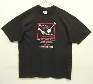 90s ヴィンテージ USA製 ONE CALL DOES IT ALL シングルステッチ 両面プリント 半袖 Tシャツ ブラック VINTAGE 90年代 アメリカ製