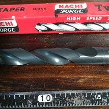 18.5mm 1本 NACHI ツイストドリル 鉄工用 ロング テーパー 未使用 美品 長期保管 D179_画像3