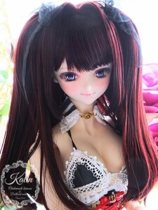 *花凛*DDH-09レジン盛りセミホワイト肌開口加工ありカスタムヘッドおまけディーラー様製デカールアイ　ドルフィードリーム　ボークス