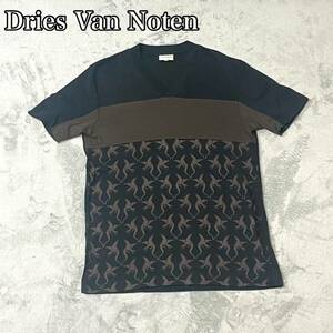 DRIS VAN NOTEN ドリスヴァンノッテン Tシャツ 龍　ドラゴン ツートンカラー　カットソー ライカ期 Lサイズ