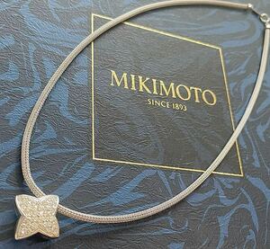 MIKIMOTO [ превосходный товар ] обычная цена 55 десять тысяч иен k18WG натуральный бриллиант 0.53ct колье поиск : Mikimoto 18 золотой кольцо кольцо браслет жемчуг 