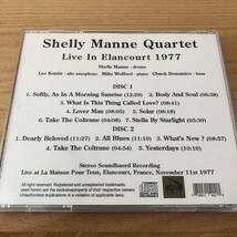 【2CD】シェリー・マン・カルテット／LIVE IN ELANCOURT 1977_画像3