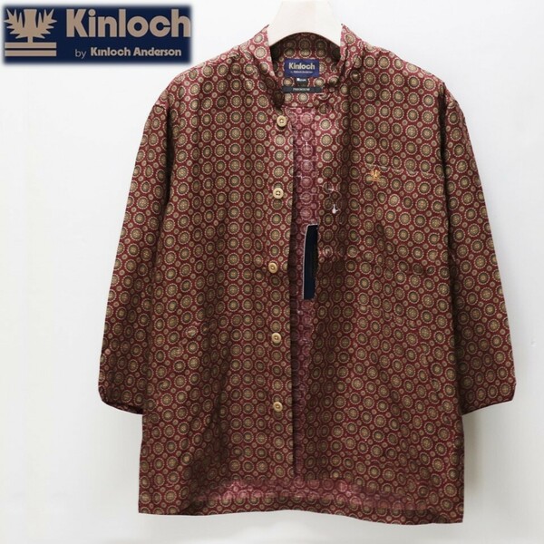 《Kinloch by Kinloch Anderson》新品 定価18,700円 英国伝統 麻100% アスコットプリント シャツジャケット M A9972