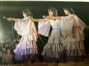 【レア】キャンディーズ　写真　コンサート　グラデーションワンピ　昭和タレント　70年代アイドル