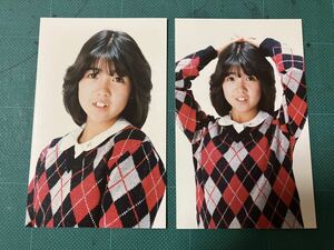 【2枚セット】 伊藤つかさ　マルベル堂プロマイド写真　昭和タレント　80年代アイドル 