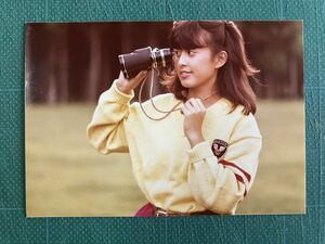 【レア】森尾由美　写真(当時物) 黄色　アウトドア　80年代アイドル 