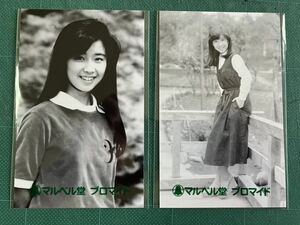 【未開封】大場久美子　マルベル堂プロマイド写真2枚　少女期　適度な膨らみ　昭和タレント　70年代アイドル