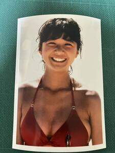 【レア】宮崎美子　写真　赤ビキニ　メロン　昭和タレント