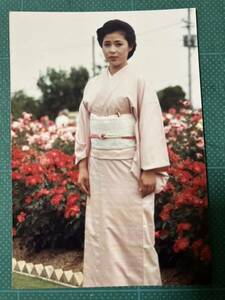 [ очень редкий ]. мир .. фотография ( подлинная вещь ) японская одежда цветок . Showa женщина super Showa звезда 