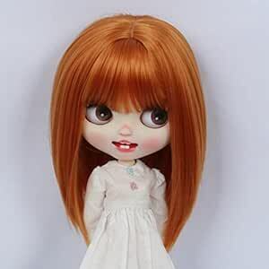 Linfairy 9-10 inch Doll 人形用 ウィッグ 肩の髪に (Carrot Orange