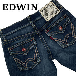 EDWIN BT5521 S (約80cm W31相当) 503 BLUE TRIP フラップポケット ローライズ デニムパンツ メンズ ジーンズ