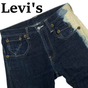 Levi's リーバイス XX502-0001 W30 (約78cm) 革台座 ブリーチ加工 革リベット 502 サイドブリーチ デニム パンツ ジーンズ 