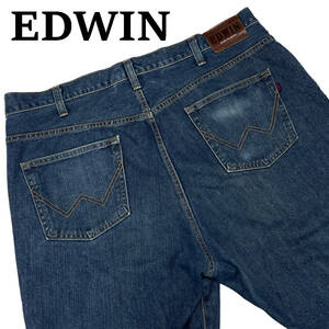 EDWIN Edwin 404 W42 ( примерно 112cm) большой размер распорка джинсы сделано в Японии Denim INTER NATIONAL BASIC Denim брюки 