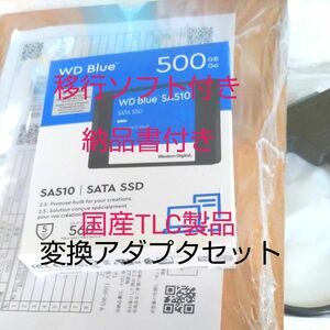 500GB SSD ウエスタンデジタル WDS500G3B0A USB変換アダプタ付き納品書付き