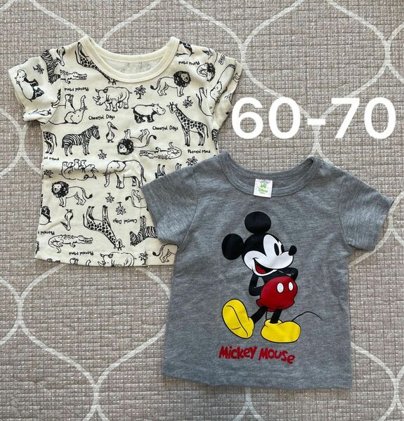 ベビー　半袖Tシャツ　60-70サイズ　2枚セット 