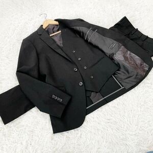 [MODA RITORNO] 2. button three-piece single suit M YA5 black no- tuck spring autumn inner peiz Lee pattern waist rubber entering 