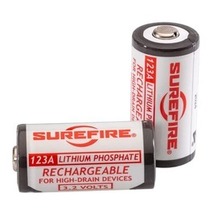 SUREFIRE リチウム電池&充電器セット LFP123Aタイプ 2個 SFLFP123-KIT シュアファイア 充電型電池_画像2