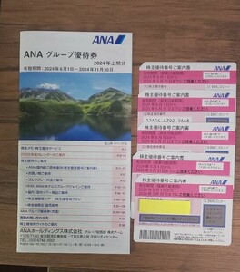 最新ANA株主優待券5枚＋冊子1冊（2025年5月31日まで）郵送料無料