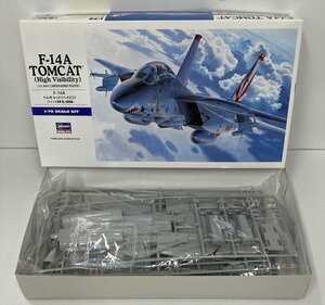 Ih206★未組立 1/72 F-14A トムキャット ハイビジ アメリカ海軍 艦上ジェット戦闘機 ハセガワ プラモ 中古★