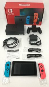 E097★任天堂 Nintendo Switch 本体 バッテリー持続型 Joy-Con (L) ブルー (R) レッド 中古 動作確認 初期化済み NSW★