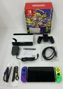 E103★ 任天堂 Nintendo Switch 本体 有機ELモデル / スプラトゥーン３ エディション 中古 動作確認 初期化済み NSW ★