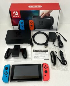 E111★任天堂 Nintendo Switch 本体 初期型 Joy-Con (L) ブルー (R) レッド 中古 動作確認 初期化済み NSW★