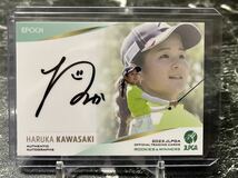 epoch 2023 jlpga 女子ゴルフ rookies & winners 川﨑春花 authentic autographs 直筆サイン 22枚限定_画像1