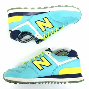 ●New Balance ニューバランス WL574ILA ボタニカル柄 ローカット スニーカー 24cm ミントグリーン ランニングシューズ レディース 女性用の画像7