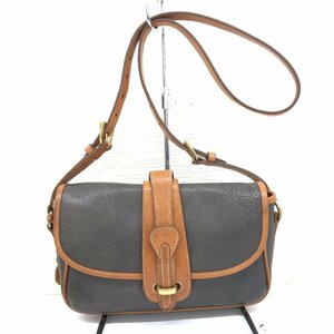 ●DOONEY&BOURKE ドゥーニー&バーク 本革 レザー フラップ ショルダーバッグ ダークグレー ALL WETHER LEATHER ヴィンテージ レトロ 婦人