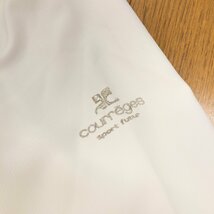 美品 Courreges クレージュ ロゴ刺繍 ジップアップ サマージャケット 38(M) 白 ホワイト 七分袖 羽織り 春夏 国内正規品 レディース_画像5