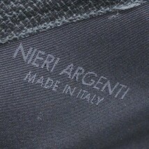 ◆伊製 NIERI ARGENTI ニエルアルジェンティ 2Way 本革 リアルクロコダイル ハンドバッグ 黒 ワニ革 ショルダーバッグ ワンハンドル_画像3