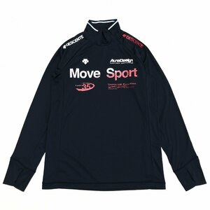 美品 DESCENTE デサント ムーブスポーツ 吸水速乾 ドライ アンダーシャツ M 黒 ブラック 長袖 Move Sport コンプレッションシャツ メンズ