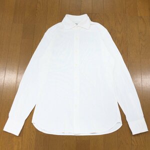 UNITED ARROWS GLR ユナイテッドアローズ ワイドカラー スリムフィット シャツ M 白 ホワイト 長袖 カジュアル 国内正規品 メンズ 紳士