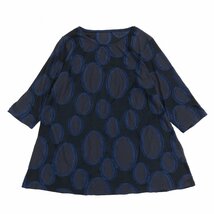 koibito misaki コイビトミサキ 総柄 チュニック フレア カットソー M～L 黒系 ブラック系 七分袖 ロンT Tシャツ 国内正規品 レディース_画像1