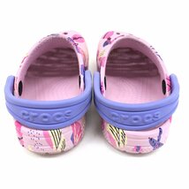 ●美品 Crocs クロックス クラシックプールパーティー シェル柄 クロッグ サンダル C8(15.5cm) ピンク ビーチ 海 水遊び キッズ 女の子_画像4