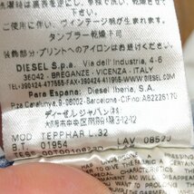 ●伊製 DIESEL ディーゼル TEPPHAR 0852J DNAライン USED加工 ストレッチ キャロットデニム パンツ 28 w82 ライトインディゴ ジーンズ_画像10