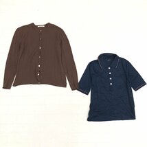 ●Aquascutum アクアスキュータム トップス 5点セット 9(M) 大量 まとめ売り カシミヤ カーディガン カットソー Tシャツ 日本製 レディース_画像4