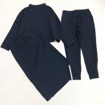 ◆新品 TRUNK HIROKO KOSHINO ヒロココシノ ボンディング スウェット 3P 上下セットアップ 38(M) 濃紺 パンツ スカート スーツ 未使用 婦人_画像2