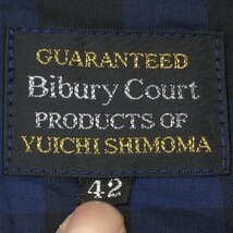 ●Bibury Court YUICHI SHIMOMA バイブリーコート バッファローチェック ライトジャケット 42(XL) 紺 特大 大きいサイズ 2L LL 日本製 紳士_画像3
